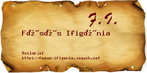 Fésüs Ifigénia névjegykártya